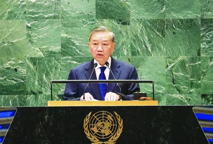 Tổng Bí thư, Chủ tịch nước Tô Lâm phát biểu tại phiên khai mạc Hội nghị Thượng đỉnh Tương lai trong khuôn khổ Tuần lễ cấp cao Đại hội đồng Liên hợp quốc Khoá 79.