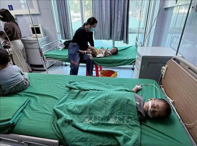 Sức khỏe 20 học sinh trường mầm non Giang Ma, huyện Tam Đường đã ổn định.