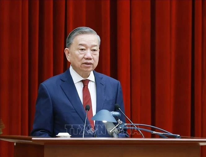 Tổng Bí thư Tô Lâm phát biểu tại Hội nghị.