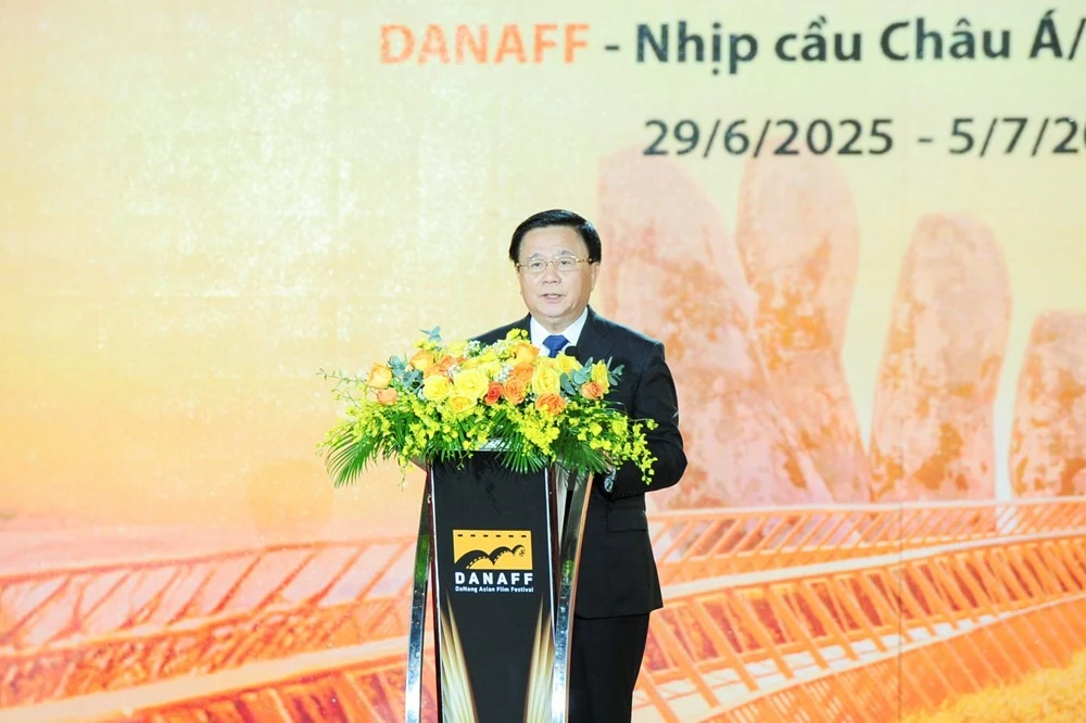 Ủy viên Bộ Chính trị, Giám đốc Học viện Chính trị Quốc gia Hồ Chí Minh, Chủ tịch Hội đồng Lý luận Trung ương Nguyễn Xuân Thắng phát biểu tại Lễ khai mạc DANAFF III