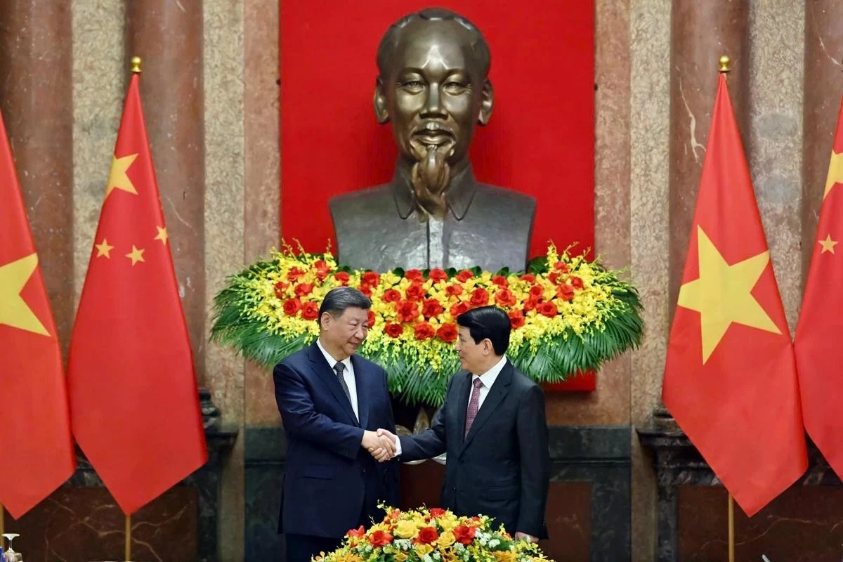 Chủ tịch nước Lương Cường hội đàm với Tổng Bí thư, Chủ tịch nước Trung Quốc Tập Cận Bình