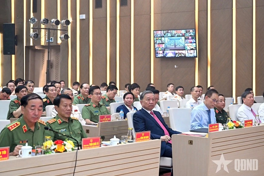 Tổng Bí thư Tô Lâm và các đại biểu tham dự hội nghị.