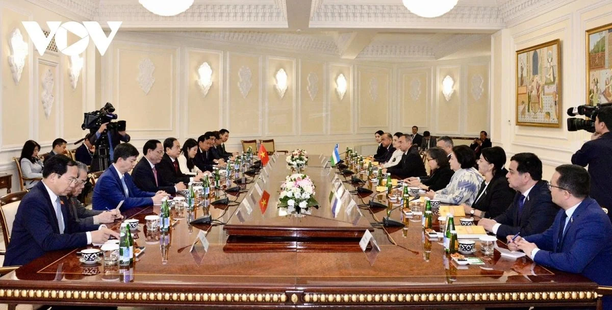 Chủ tịch Quốc hội Trần Thanh Mẫn hội đàm Chủ tịch Hạ viện Uzbekistan Nuriddin Ismoilov