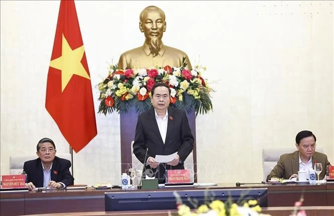 Chủ tịch Quốc hội Trần Thanh Mẫn phát biểu. Ảnh: Doãn Tấn/TTXVN