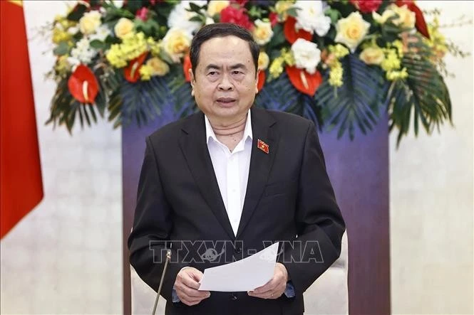 Chủ tịch Quốc hội Trần Thanh Mẫn phát biểu. Ảnh: Doãn Tấn/TTXVN