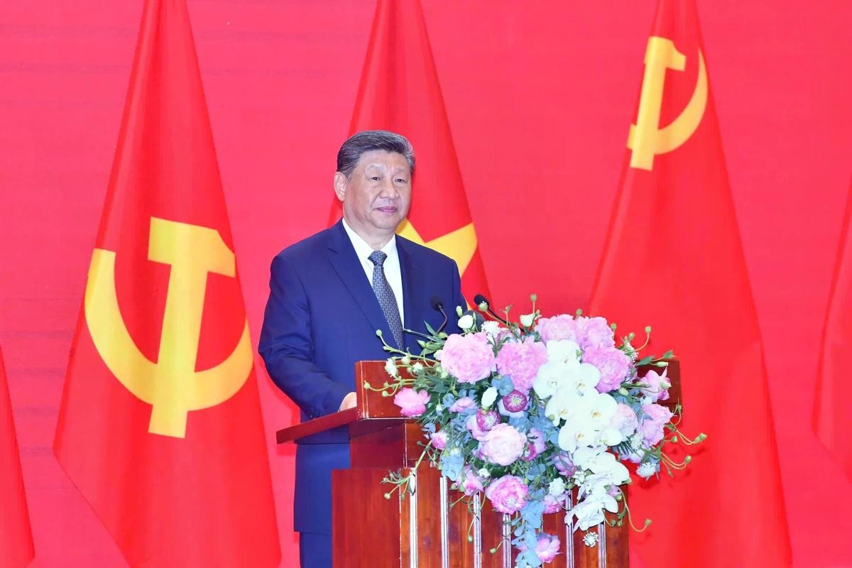 Tổng Bí thư, Chủ tịch nước Tập Cận Bình nhấn mạnh Trung Quốc sẵn sàng cùng Việt Nam duy trì trao đổi chiến lược cấp cao, củng cố nền tảng xã hội vững chắc. Tổng Bí thư, Chủ tịch nước Tập Cận Bình nhấn mạnh Trung Quốc sẵn sàng cùng Việt Nam duy trì trao đổi chiến lược cấp cao, củng cố nền tảng xã hội vững chắc.