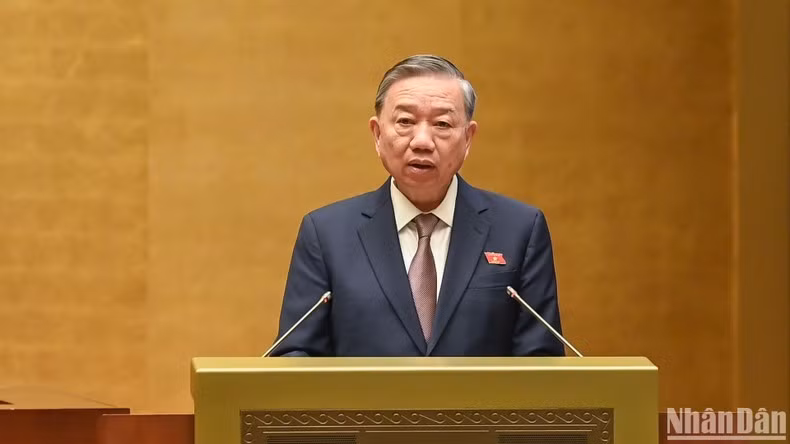 Tổng Bí thư, Chủ tịch nước Tô Lâm phát biểu tại Kỳ họp. (Ảnh: DUY LINH)