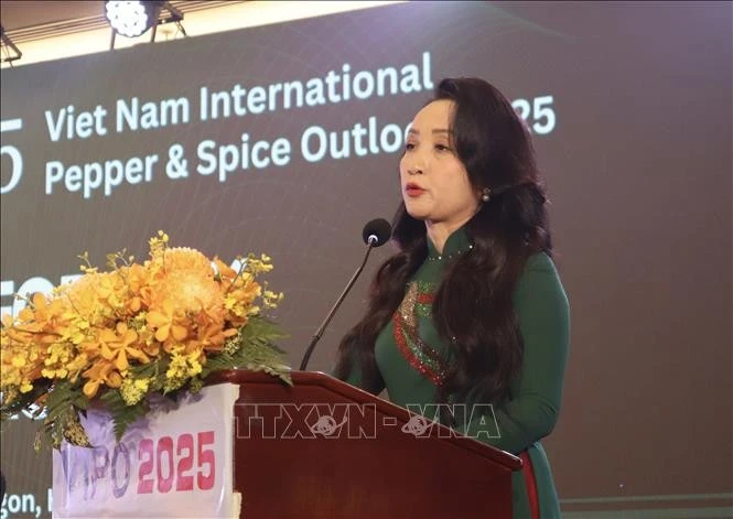 Bà Hoàng Thị Liên, Chủ tịch VPSA, phát biểu tại hội nghị.