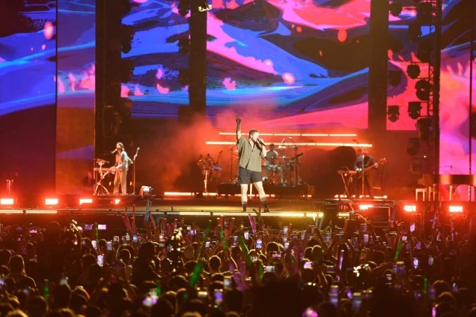 Imagine Dragons biểu diễn tại lễ hội âm nhạc tổ chức ở TP HCM cuối năm 2024, hút 20.000 khán giả trong và ngoài nước. Ảnh: Thanh Tùng