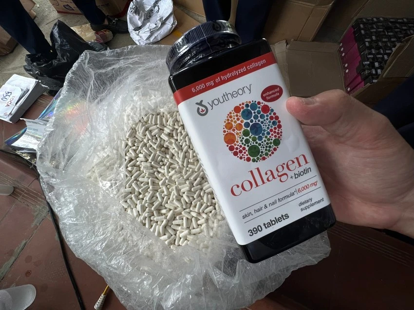 Bắt quả tang cơ sở sản xuất thực phẩm chức năng nghi giả quy mô lớn ảnh 3