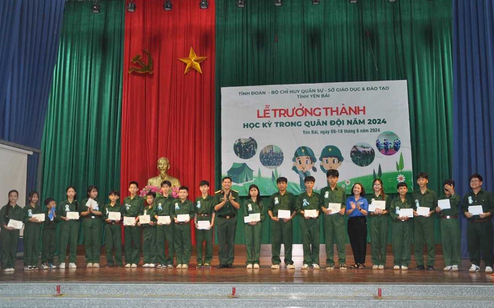 Yên Bái: 134 chiến sỹ "nhí” hoàn thành “Học kỳ trong quân đội” năm 2024 ảnh 1 Yên Bái: 134 chiến sỹ "nhí” hoàn thành “Học kỳ trong quân đội” năm 2024 ảnh 1