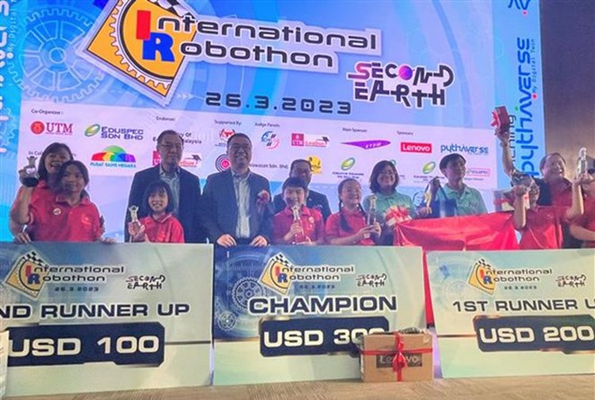Việt Nam giành nhiều giải thưởng tại cuộc thi Robothon quốc tế 2023 ảnh 1 Việt Nam giành nhiều giải thưởng tại cuộc thi Robothon quốc tế 2023 ảnh 1