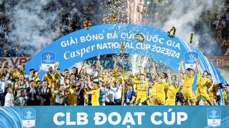 Thanh Hóa bảo vệ thành công ngôi vô địch Cup Quốc gia Casper 2023/2024 sau màn sút luân lưu cân não. (Ảnh: Đông Á Thanh Hóa)