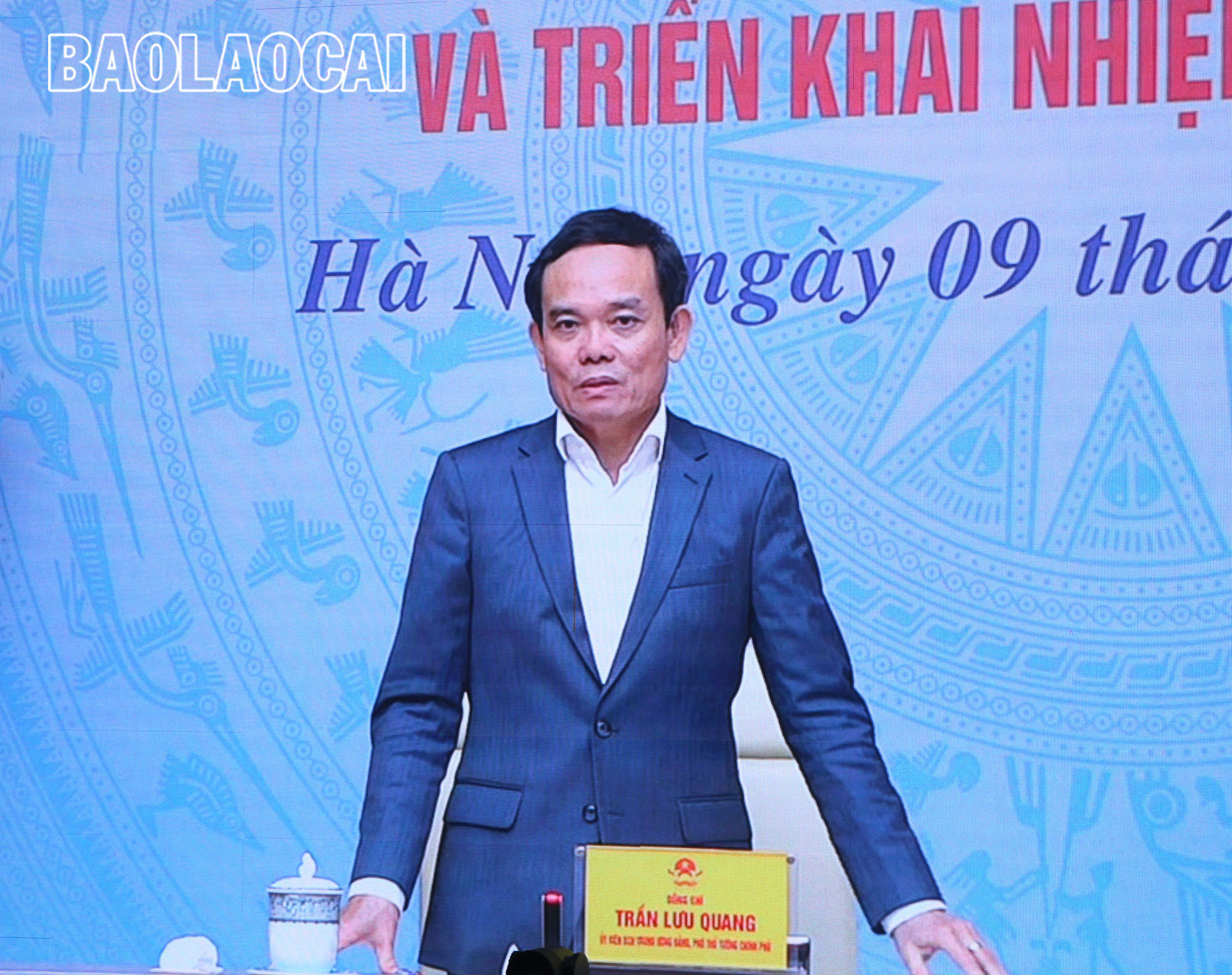 Phó Thủ tướng Chính phủ Trần Lưu Quang kết luận hội nghị. Ảnh chụp màn hình dtc1-10-8315.jpg