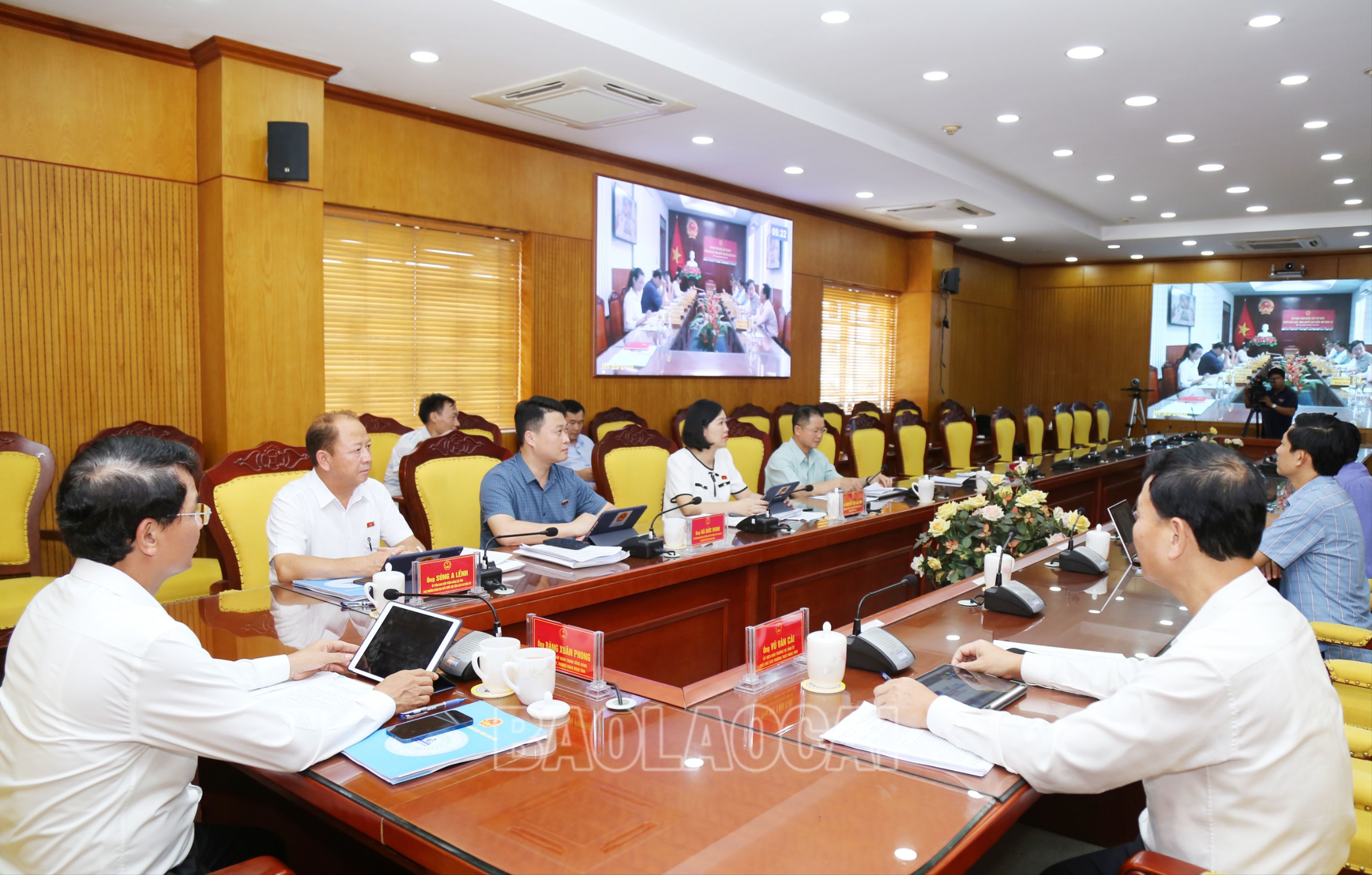 Quang cảnh hội nghị tại điểm cầu tỉnh Lào Cai. 7147.jpg
