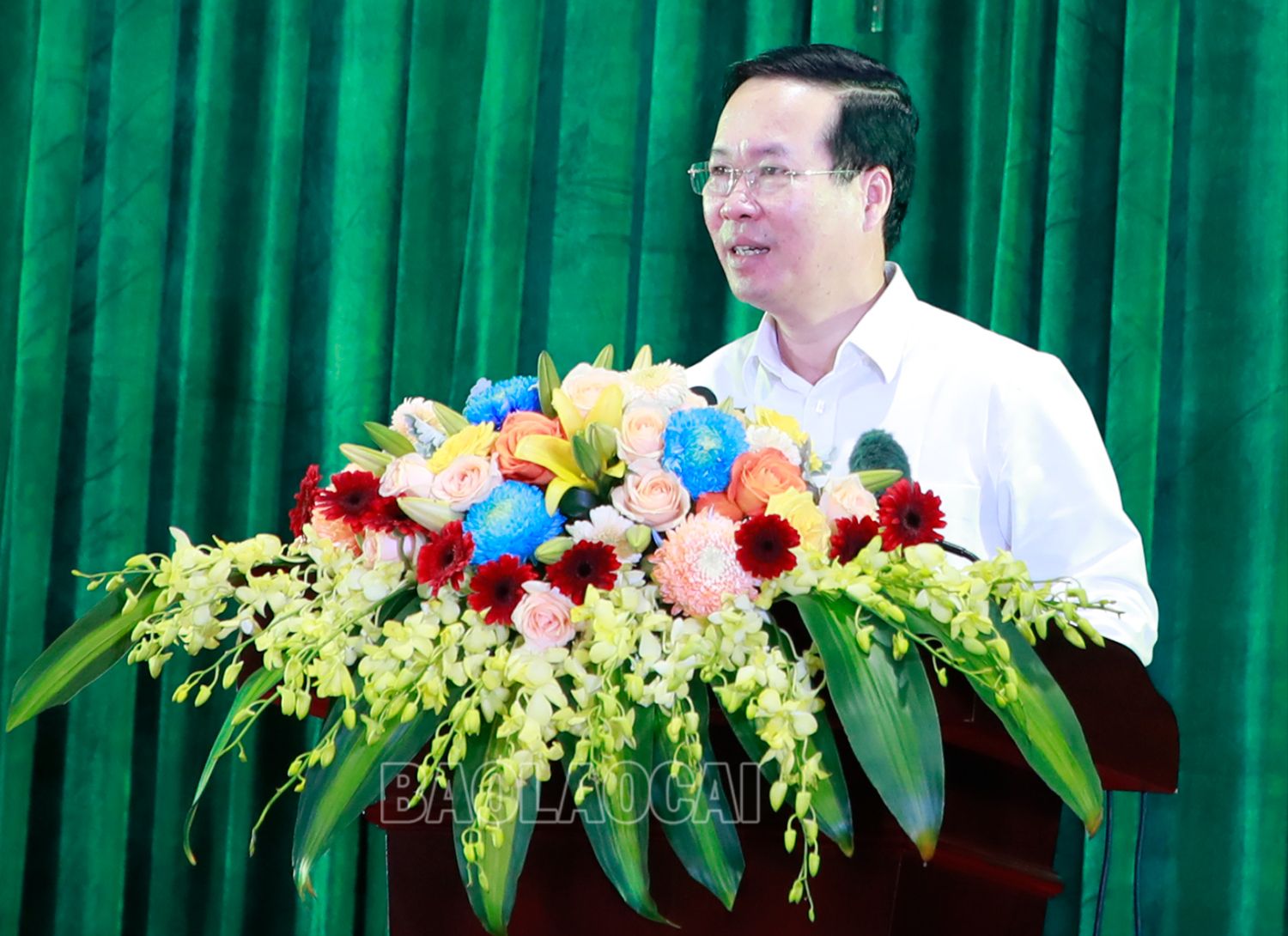 Chủ tịch nước phát biểu với thầy và trò Trường THPT Dân tộc nội trú tỉnh Lào Cai. _MGL2074.jpg