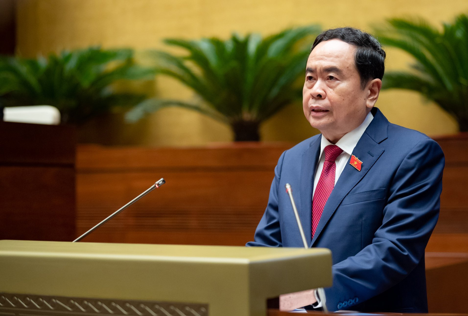 Phó Chủ tịch Thường trực Quốc hội Trần Thanh Mẫn phát biểu khai mạc hội nghị. (Ảnh: CTTĐT Quốc hội) 2.jpg