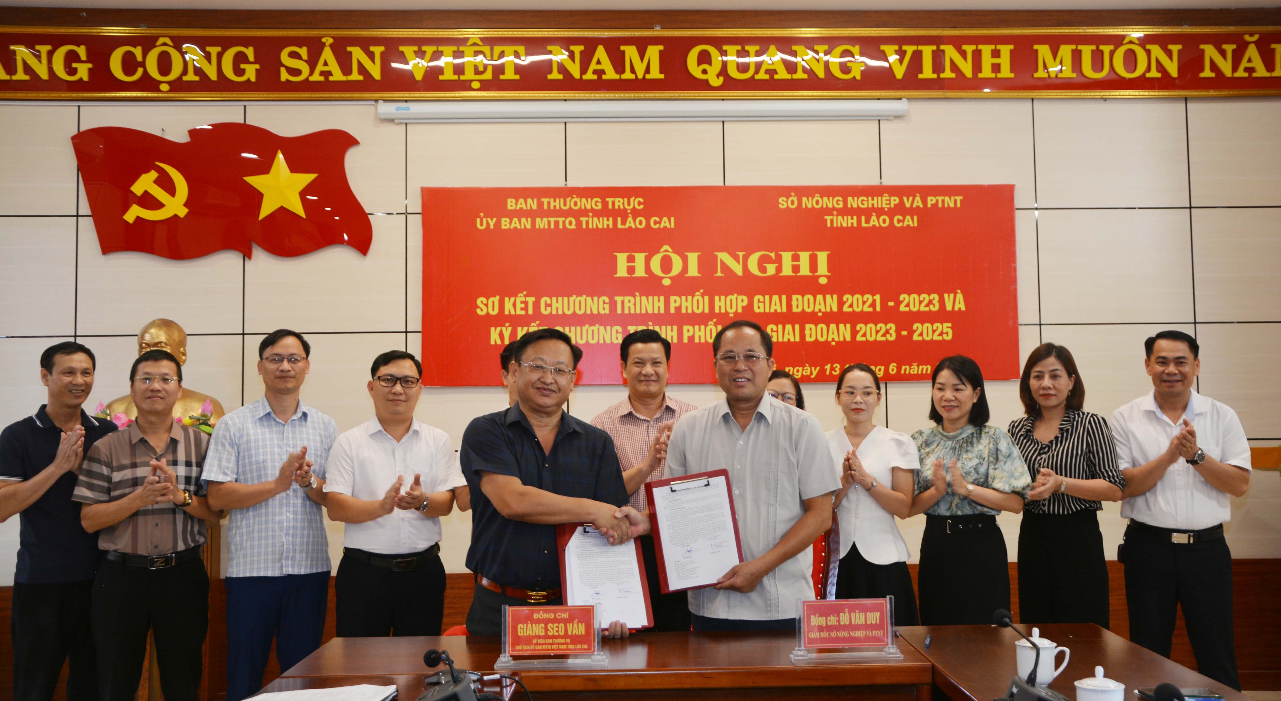 Lãnh đạo Ủy ban MTTQ Việt Nam tỉnh và Sở Nông nghiệp và phát triển nông thôn tỉnh ký chương trình phối hợp, giai đoạn 2023 - 2025. DSC_7731.JPG