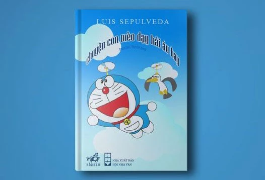 “Chuyện con mèo dạy hải âu bay” - thiết kế bìa: Hoàng Lão Tứ.