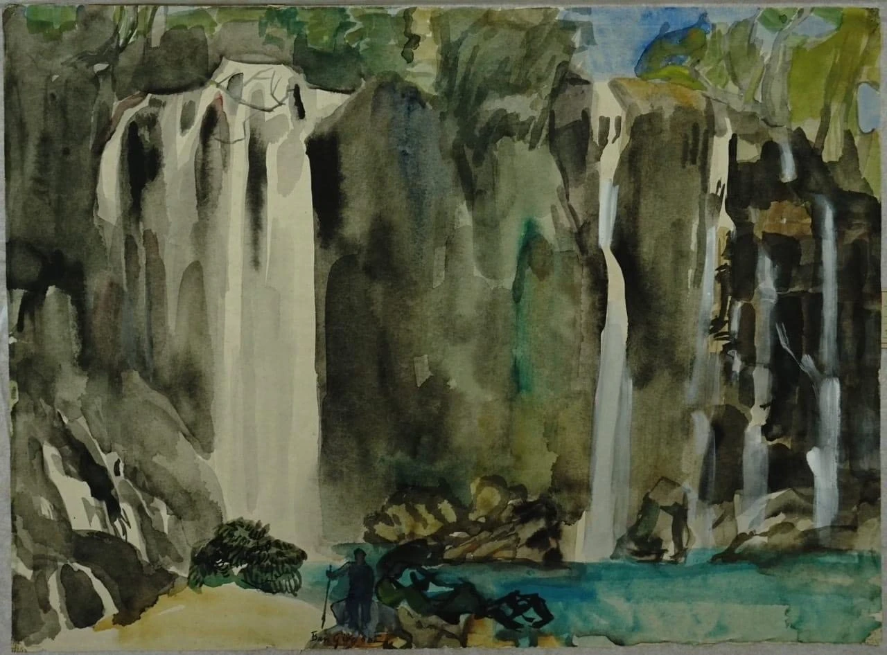 Thưởng lãm tác phẩm "Thác Bản Giốc" - Nguyễn Văn Tỵ bản gốc và bản công nghệ cinemagraph.