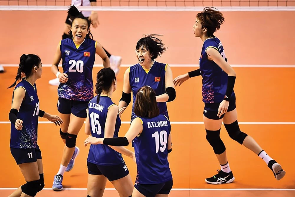 Đội tuyển bóng chuyền nữ Việt Nam có thành tích thi đấu ấn tượng tại Giải vô địch bóng chuyền nữ châu Á 2023.