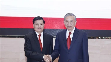 Tổng Bí thư Tô Lâm kết thúc tốt đẹp chuyến thăm cấp Nhà nước tới Lào