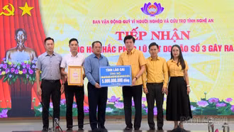 Lào Cai ủng hộ 5 tỷ đồng giúp Nghệ An khắc phục hậu quả bão số 3