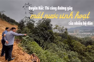 Duyên Hải: Thi công đường gây mất nước sinh hoạt của nhiều hộ dân