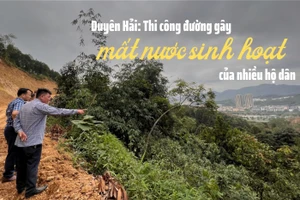 Duyên Hải: Thi công đường gây mất nước sinh hoạt của nhiều hộ dân