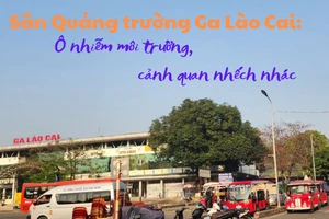 Sân Quảng trường Ga Lào Cai: Ô nhiễm môi trường, cảnh quan nhếch nhác