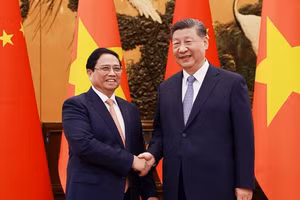 Thủ tướng Phạm Minh Chính hội kiến Tổng Bí thư, Chủ tịch nước Trung Quốc Tập Cận Bình