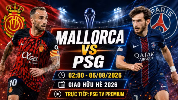 Nhận định Mallorca vs PSG 2h ngày 6/8: Nhà vua khởi động