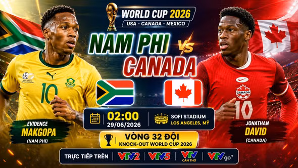 Nam Phi vs Canada: Đội hình ra sân chính thức và nhận định dự đoán tỷ số