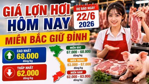 Giá lợn hơi hôm nay 22/6: Giá đi ngang, miền Bắc neo cao