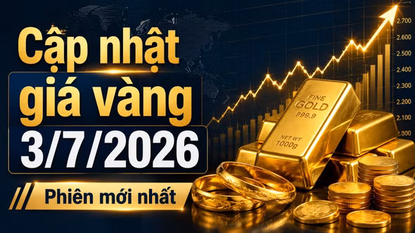 Giá vàng hôm nay 3/7: SJC tăng vọt 3 triệu đồng/lượng phiên mới nhất