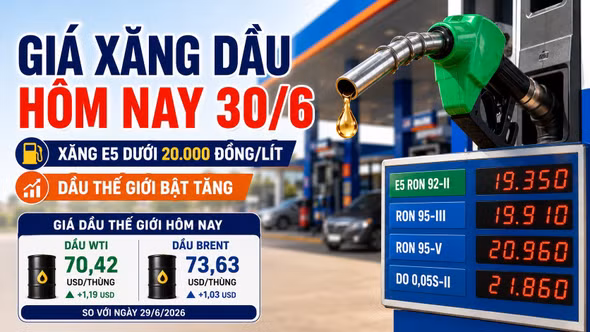 Giá xăng dầu hôm nay 30/6: Dầu thế giới WTI, Brent đều tăng