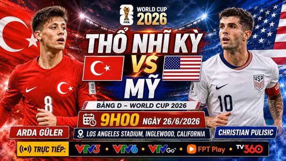 Nhận định Thổ Nhĩ Kỳ vs Mỹ 9h ngày 26/6: Pulisic có trở lại?