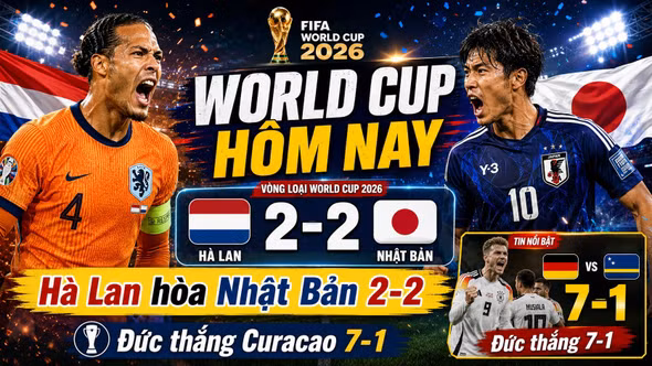 Kết quả, lịch thi đấu World Cup 2026 hôm nay 15/6 và sáng 16/6 mới nhất