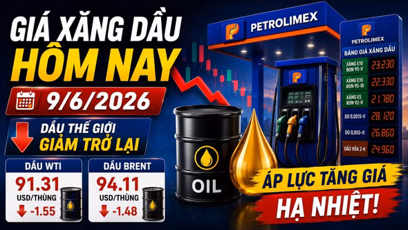 Giá xăng dầu hôm nay 9/6: Dầu thế giới quay đầu giảm mạnh