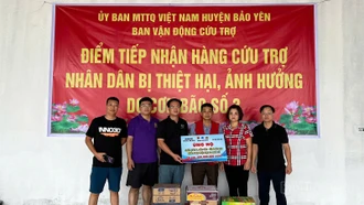 Bảo Yên: Tiếp nhận cứu trợ cho người dân bị thiệt hại do lũ quét