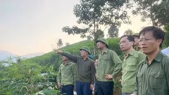 Chủ tịch UBND tỉnh Trịnh Xuân Trường khảo sát khu tái định cư cho các hộ dân Làng Nủ