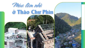 Mùa làm nhà ở Thào Chư Phìn