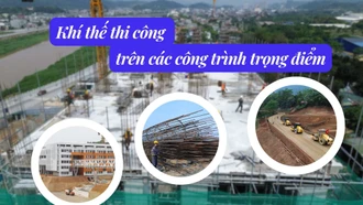 Khí thế thi công trên các công trình trọng điểm