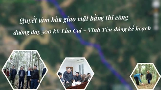 Quyết tâm bàn giao mặt bằng thi công đường dây 500 kV Lào Cai - Vĩnh Yên đúng kế hoạch