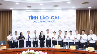 Chủ tịch UBND tỉnh Trần Huy Tuấn làm việc với Viện Nghiên cứu Trang Nghiêm - Xây dựng Cảng Thái (Trung Quốc)