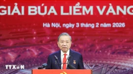 Tổng Bí thư dự Lễ tuyên dương Bí thư chi bộ xuất sắc và trao giải Búa liềm vàng