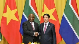 Chủ tịch nước Lương Cường hội đàm với Tổng thống Nam Phi Matamela Cyril Ramaphosa