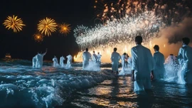 Đón Giao thừa ở Brazil: Nhảy qua bảy con sóng để gửi điều ước