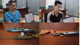 Khởi tố 2 đối tượng về hành vi tàng trữ trái phép vũ khí quân dụng