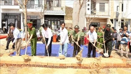 Bộ Công an khởi công xây dựng nhà tặng các hộ dân bị thiệt hại do bão số 13